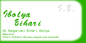 ibolya bihari business card